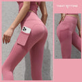 Seamless High-Waist Leggings with Pocket Gym